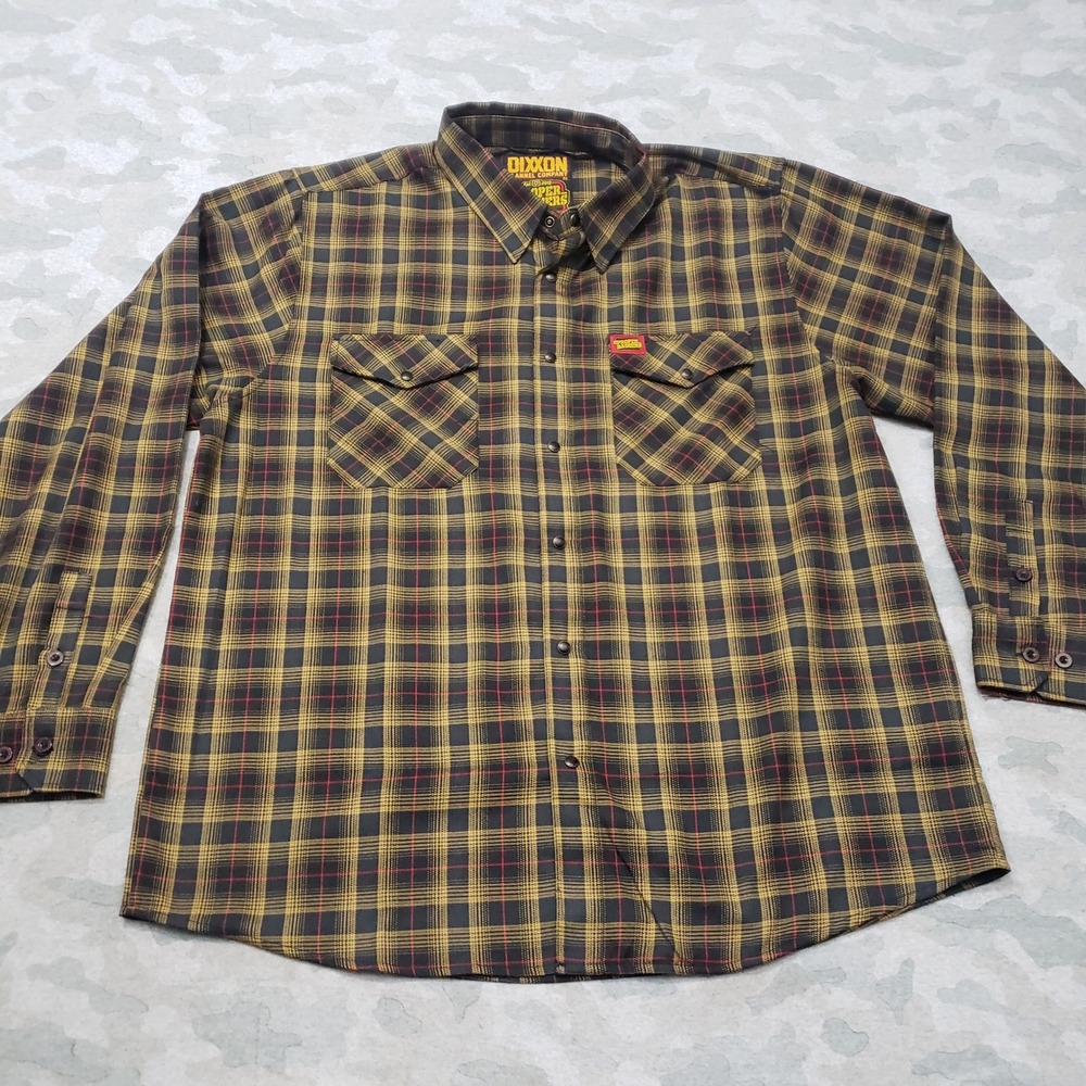 DIXXON Yellow Olive Plaid Button-Down Shirt